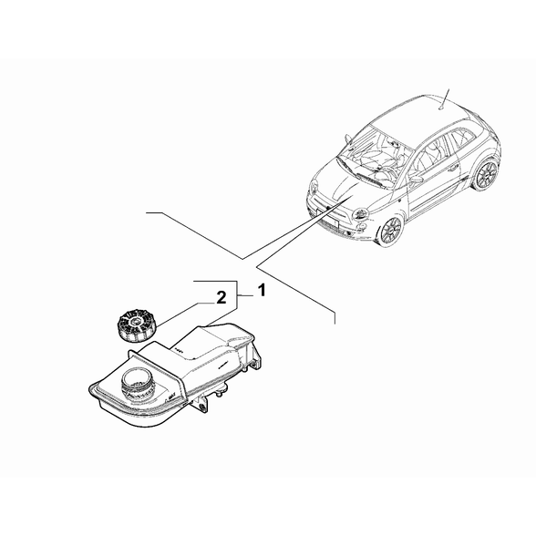 FIAT 500e 2013-Present Hydraulic Brake System Cap