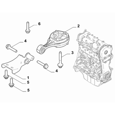 FIAT 500 2016-Present Power Plant Suspensions Support