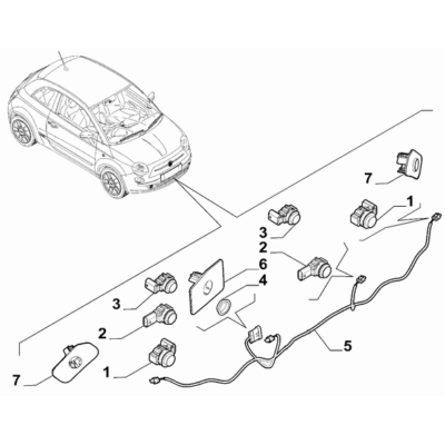 FIAT 500e 2013-Present Signalling Devices Sensor