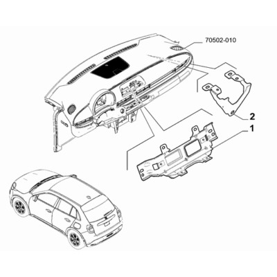 FIAT 600 2023-Present Instrument Panel Bracket