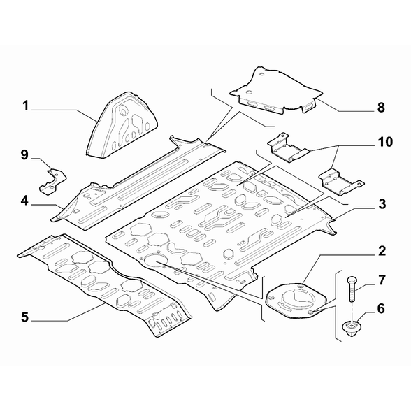 FIAT Doblo 2011-2022 Floor Screw And Washerassy