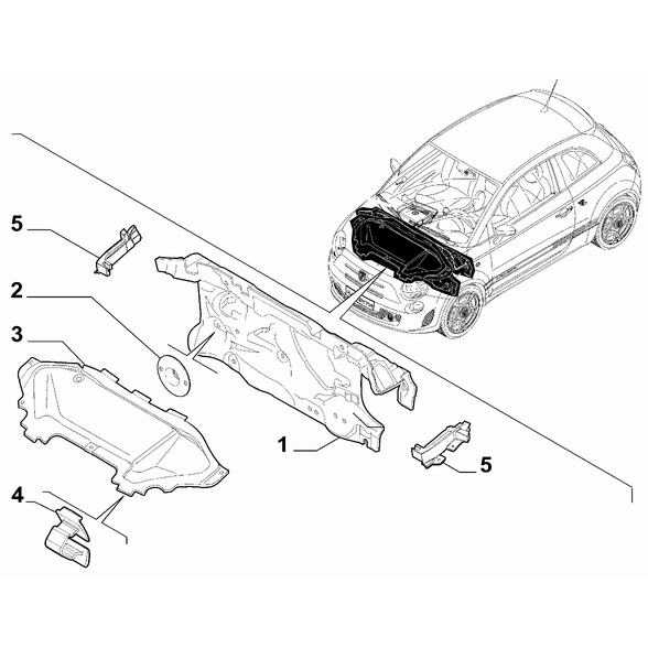 FIAT Abarth 595 2012-Present Insulation And Padding Button