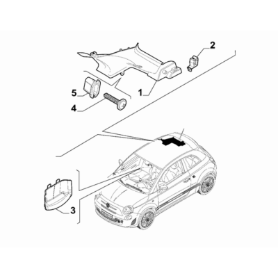 FIAT Abarth 595 2012-Present Interior Trim Ornament