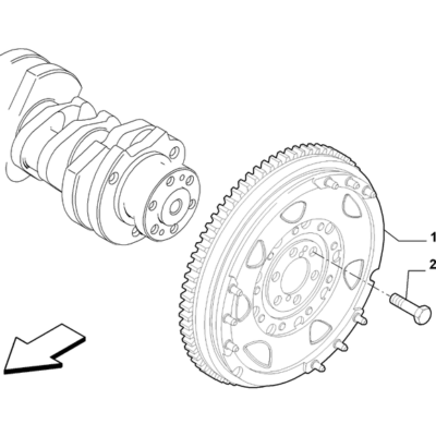 FIAT Grande Punto 2005-2009 Crankshaft And Flywheel Flywheel