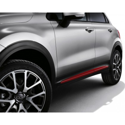 FIAT 500X 2016-Present Stylish Side Panel Moulding Finishing In Red
