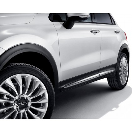 FIAT 500X 2016-Present Stylish Off Road Side Finishing In Bright Chromed