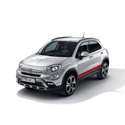 FIAT 500X 2016-Present Exterior Adhesive Side Decals Stripes For Panels In Red