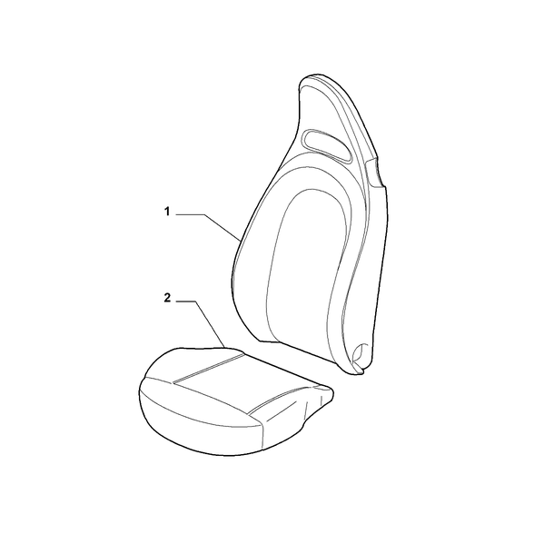 FIAT Abarth 595 2012-Present Front Seats Padding