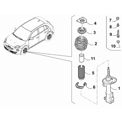 FIAT 600 2023-Present Front Suspension Ring
