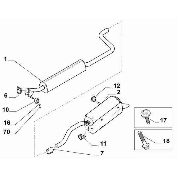 FIAT Doblo 2023-Present Exhaust Piping Nut