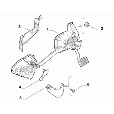 FIAT 500e 2013-Present Foot Brake Control Nut