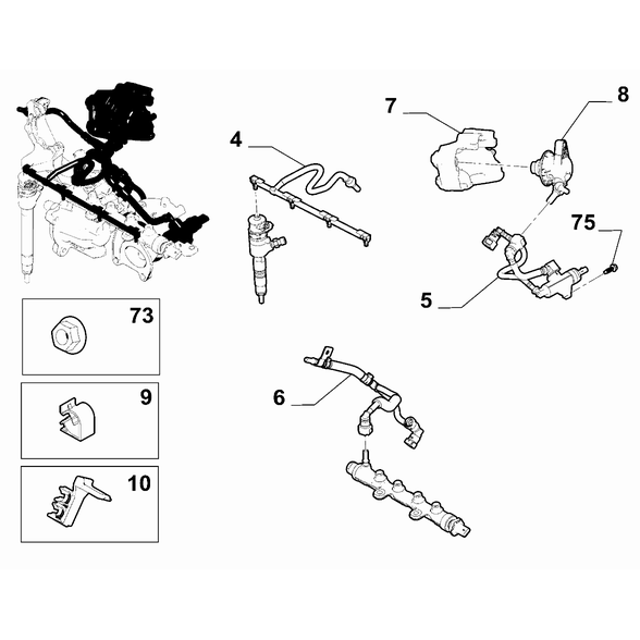FIAT Doblo 2023-Present Fuel Tank Pipeline Screw