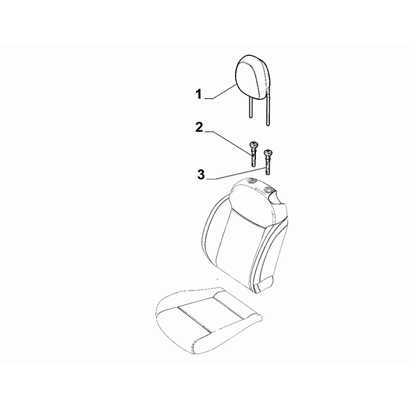 FIAT 500e 2013-Present Front Seat Lining Headrest