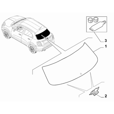 FIAT 500X 2016-Present Back Door Glass