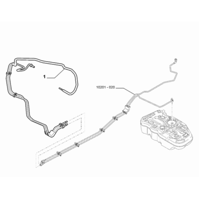 FIAT Abarth Punto Evo 2010-2013 Fuel Tank Pipeline Pipe