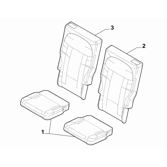 FIAT 500L 2012-2022 Rear Seat Lining Back Lining