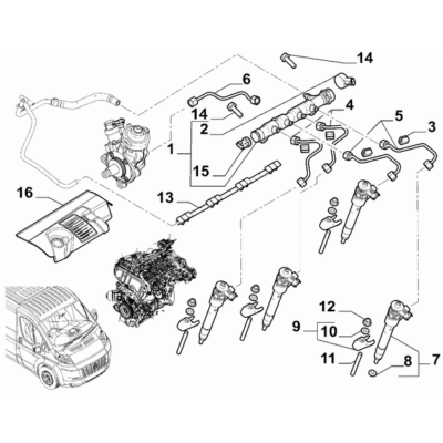 FIAT Ducato 2021-Present Fuel Injection System Screw