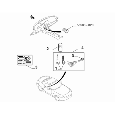 FIAT 124 Spider 2017-2020 Key Switch Ignition Wick