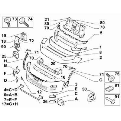 FIAT Doblo 2023-Present Front Bumper Reinforcement