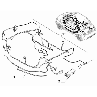 FIAT Abarth 695 2012-Present Cable Set (Rear Part) Cable Harness