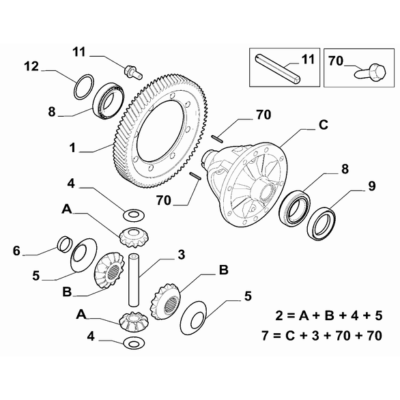 FIAT Doblo 2023-Present Differential Gears Ring