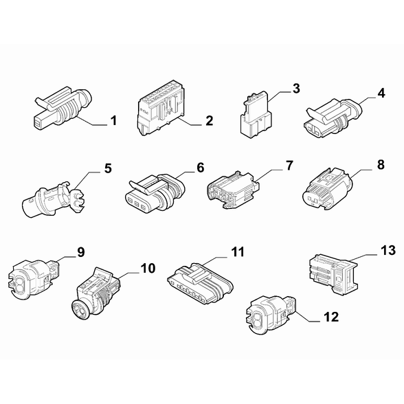 FIAT 500 2016-Present Cable Assembly Connectors Connector Kit