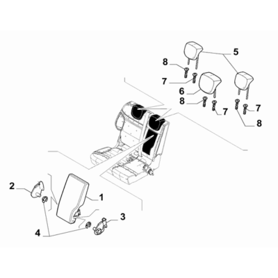 FIAT 500L 2012-2022 Rear Seat Ornament