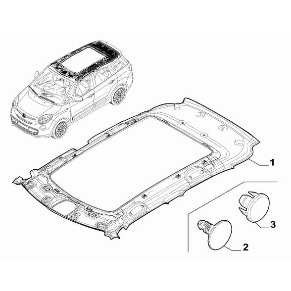 FIAT 500L 2012-2022 Interior Trim Plug