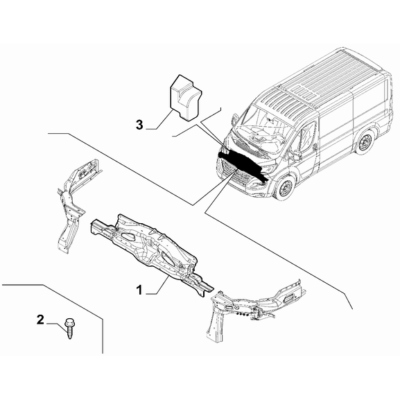 FIAT Ducato 2021-Present Bodyshell,Structure (Front Part) Framing