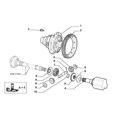 FIAT Fiorino 2007-2021 Differential Gears Case