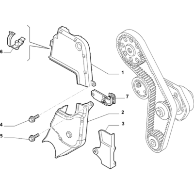 FIAT 500 2007-2016 Camshaft Drive Cover