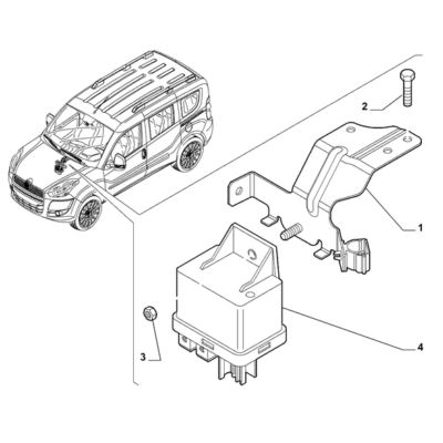 FIAT Doblo 2011-2022 Starter Control Unit Bracket