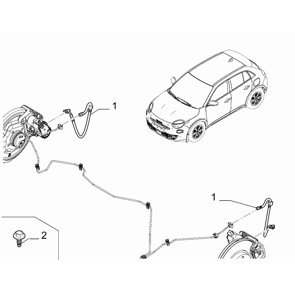 FIAT 600 2023-Present Hydraulic Brake System Screw