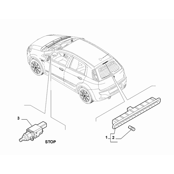 FIAT Abarth Punto Evo 2010-2013 Signalling Devices Bulb