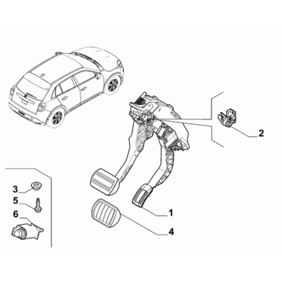 FIAT 600 2023-Present Foot Brake Control Switch