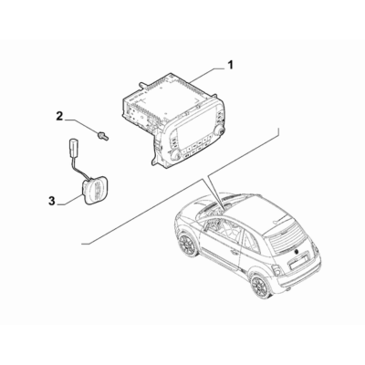 FIAT Abarth 595 2012-Present Car Radio Devices Screw