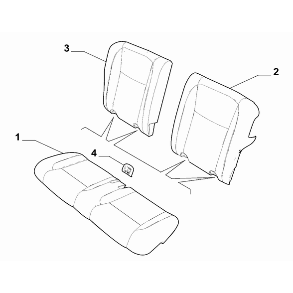 FIAT 500e 2013-Present Rear Seat Ornament