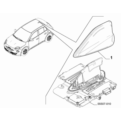 FIAT 600 2023-Present Car Radio Devices Antenna
