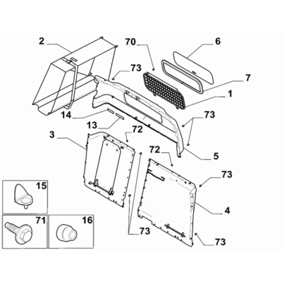 FIAT Doblo 2023-Present Partition Panel Metal Lining