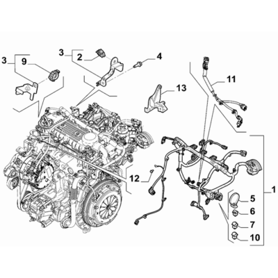 FIAT 500 2016-Present Fuel Injection System Clip
