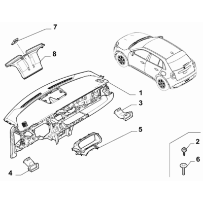 FIAT 600 2023-Present Instrument Panel Instrument Panel
