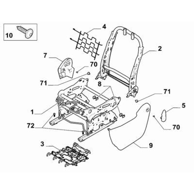 FIAT Doblo 2023-Present Front Seats Framing