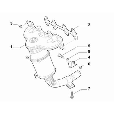 FIAT 500 2007-2016 Exhaust Piping Screw