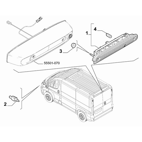 FIAT Ducato 2021-Present Signalling Devices Switch