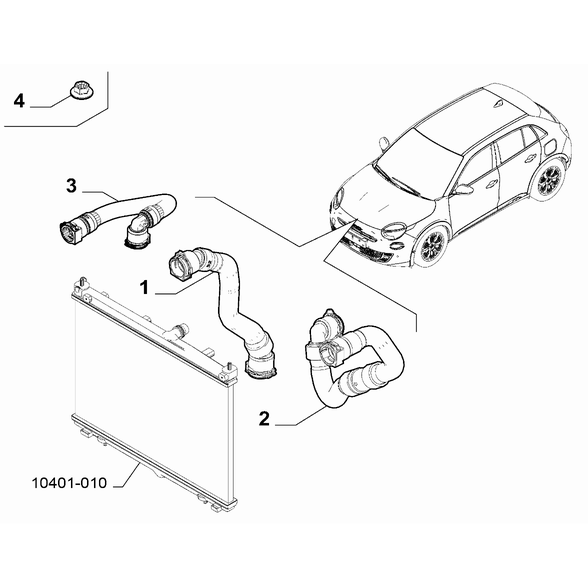 FIAT 600 2023-Present Radiator And Leads Sleeve