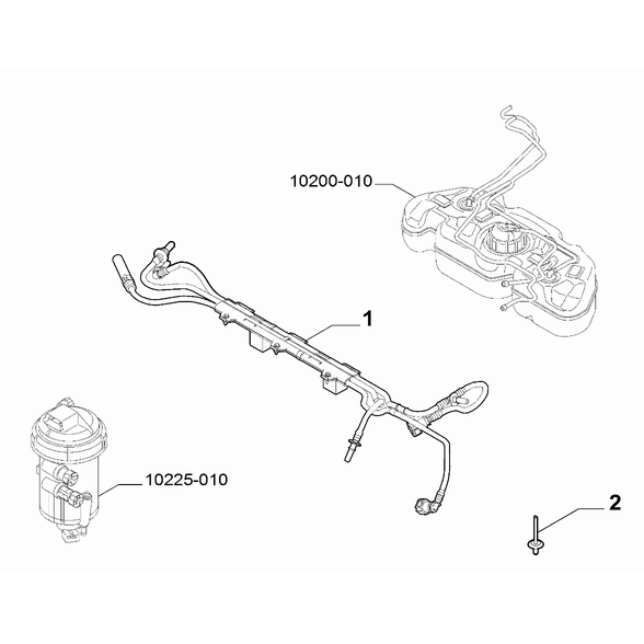 FIAT 500 2016-Present Fuel Tank Pipeline Hose