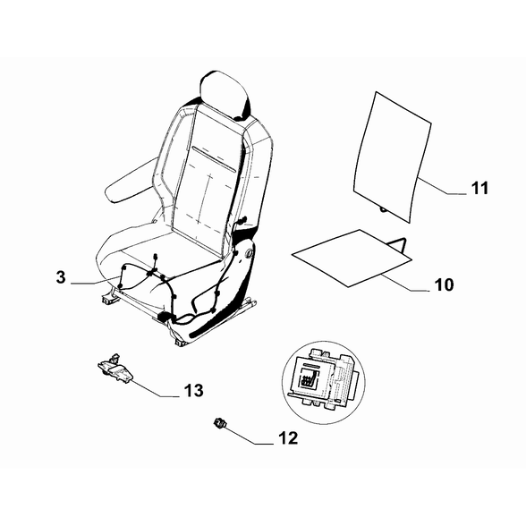 FIAT Doblo 2023-Present Front Seats Sensor