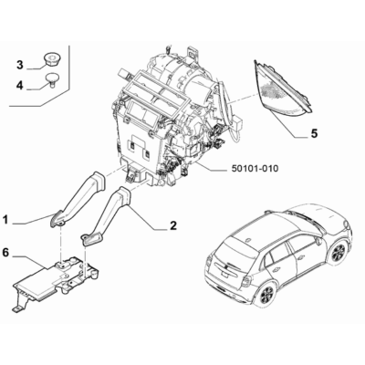 FIAT 600 2023-Present Ventilation And Heating Nut