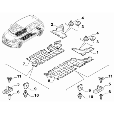 FIAT 500L 2012-2022 Guards Nut