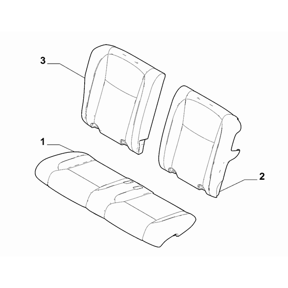 FIAT Abarth 500e 2023-Present Rear Seat Lining Back Lining